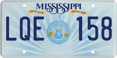 MS license plate LQE158