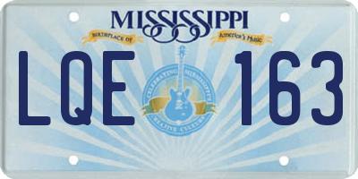 MS license plate LQE163