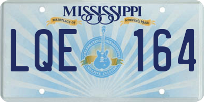 MS license plate LQE164