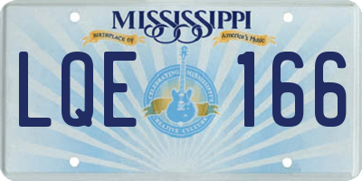 MS license plate LQE166
