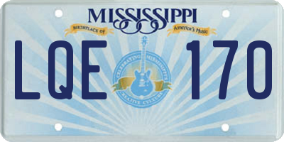 MS license plate LQE170