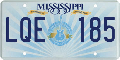MS license plate LQE185
