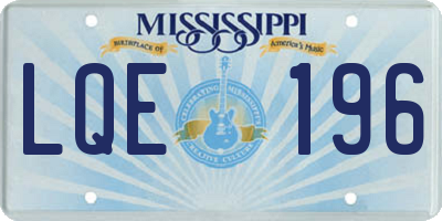 MS license plate LQE196