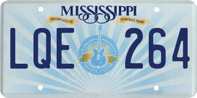 MS license plate LQE264