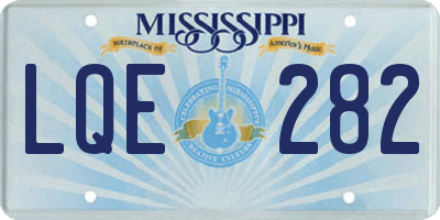 MS license plate LQE282