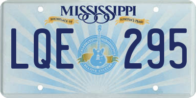 MS license plate LQE295