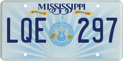 MS license plate LQE297