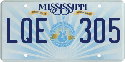 MS license plate LQE305