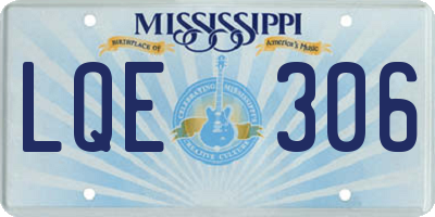 MS license plate LQE306