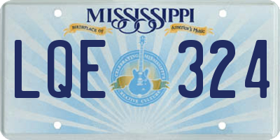 MS license plate LQE324