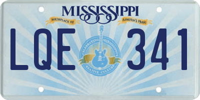 MS license plate LQE341