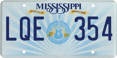 MS license plate LQE354