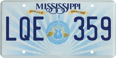 MS license plate LQE359