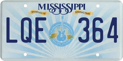MS license plate LQE364