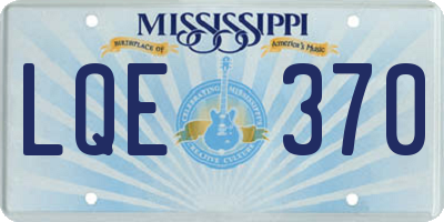 MS license plate LQE370