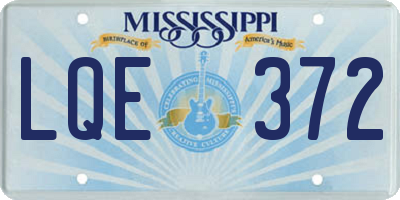 MS license plate LQE372