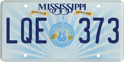 MS license plate LQE373
