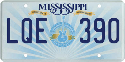 MS license plate LQE390