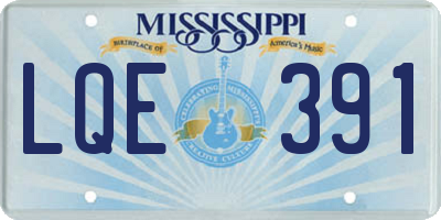 MS license plate LQE391