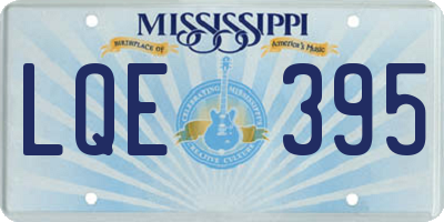 MS license plate LQE395