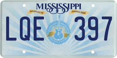 MS license plate LQE397