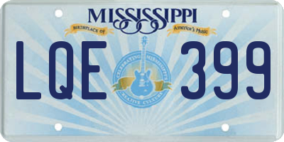 MS license plate LQE399