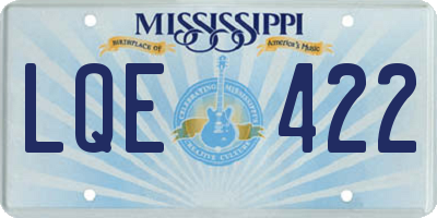MS license plate LQE422