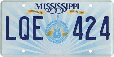MS license plate LQE424
