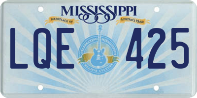 MS license plate LQE425