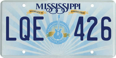 MS license plate LQE426