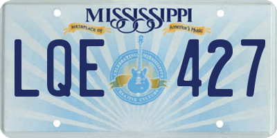 MS license plate LQE427
