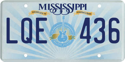 MS license plate LQE436