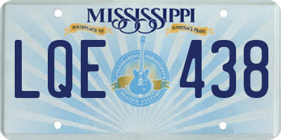 MS license plate LQE438