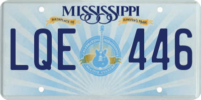 MS license plate LQE446