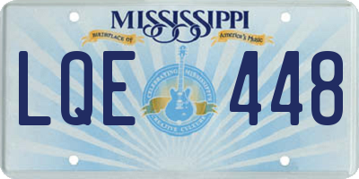 MS license plate LQE448