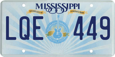 MS license plate LQE449