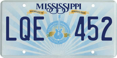 MS license plate LQE452