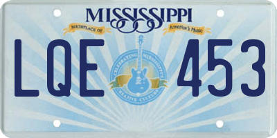 MS license plate LQE453