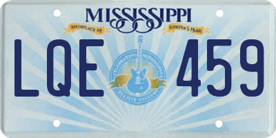 MS license plate LQE459
