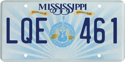 MS license plate LQE461