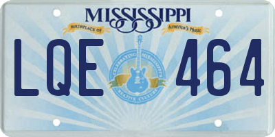 MS license plate LQE464