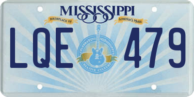 MS license plate LQE479