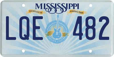 MS license plate LQE482