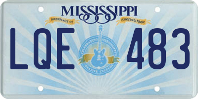 MS license plate LQE483