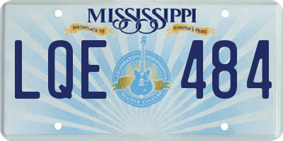 MS license plate LQE484