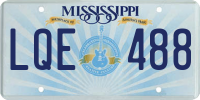 MS license plate LQE488