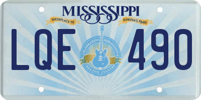 MS license plate LQE490