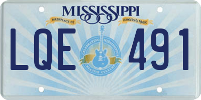 MS license plate LQE491