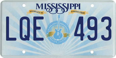 MS license plate LQE493