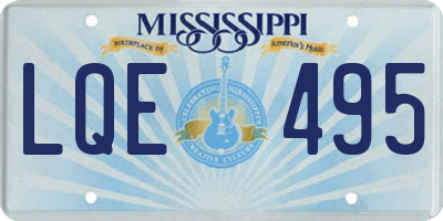 MS license plate LQE495